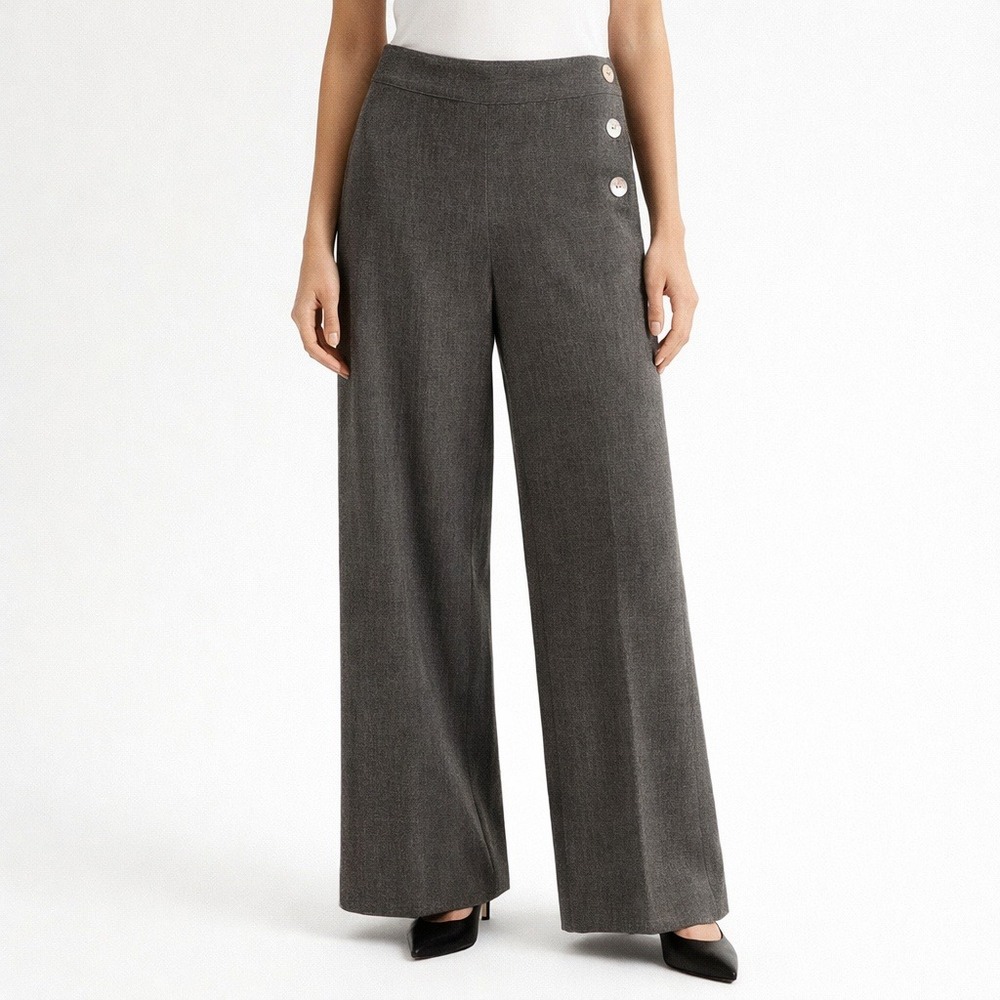 SOFT SURROUNDINGS Mother of Pear Side Button Closure Trousers. Size PM